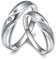 Eheringe Paar, Eternity Ring Damen Streifen Paarring Labor Geschaffener Diamant 0.042ct Rund Trauringe Platin