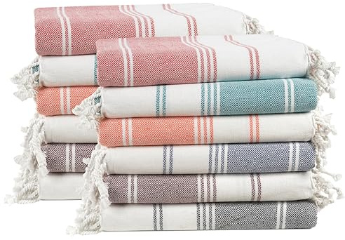 LANE LINEN Beach Towels 12 Pack, Bulk Beach Towels Oversized, Pool Towels for Adults, Pre-Washed, Sand Free Beach Towel, Fast Drying Beach Towel, 39x71 - Beach Party