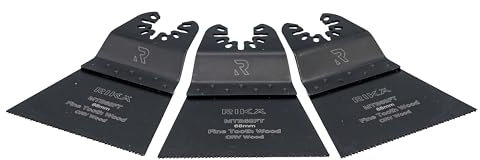 RIKA MTB68FT 68mm Fine Tooth Multi Tool Saw Blade 3pk Wood Blade Fast Cutting Neat Finish Universal Quick Release Compatible With All Major Brands