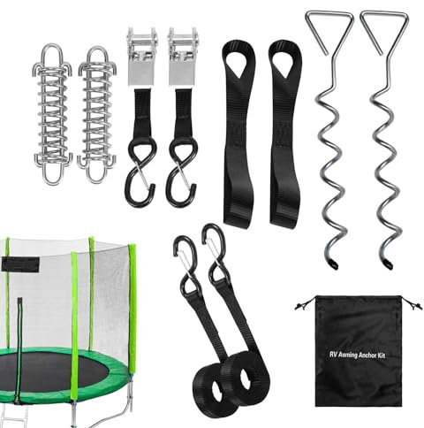 Wohnmobil-Markisen-Set, Wohnmobil-Zelt, Vorzelt, Spanngurte, Heringe – Outdoor-Trampolin-Plane, Freizeit-Set für Grillen, Picknicks, Versammlungen