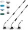 Minthouz Brosse Electrique Nettoyage Rotative, Brosse Rotative Nettoyage Salle de Bain avec 6 Têtes Interchangeables 2 Modes Brosse de Nettoyage Electrique sans Fil Electric Spin Scrubber