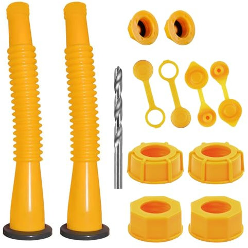 Bec de rechange pour bidon de gaz, pour la plupart des bidons d'huile de 1/2/5/10 gallons. Bec de réservoir de carburant. Le tube est doux et flexible à utiliser. Avec bouchon d'aération, joints,