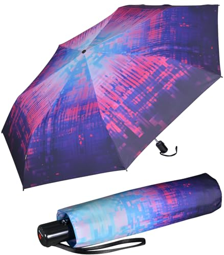 Knirps Taschenschirm Slim Duomatic Auf-Zu-Automatik Matrix - pink