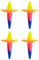 Kalastussaari Salzwasserköder Angeln, 4pcs Trolling -Vogelköder, Mahi Trolling Lures, Vogelförmige Regenbogen -Jigging -Köder für Big Game Thunfisch -Teaser