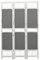 Cloison de séparation 3 Panneaux Gris 105x165 cm Tissu,Paravent Japonais Séparateur de Pièce 3 Panneaux Gris et Blanc pour Dressing ou Décoration Séparateurs de pièces