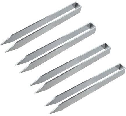 4Pcs Trampoline Stakes Rose Arching Ground Anchors Kits Nails Stakes Stainless Steel Peg Heavy Duty Garden Arching