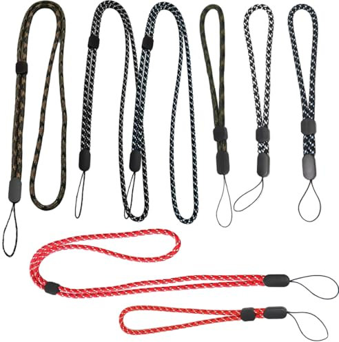 VYIBPDY 8 pcs lanières de Cordon réglables en Nylon,Lanyard Dragonne,tour de cou telephone portable,Poignet Dragonnes,sangle appareil photo,pour téléphone Portable,Appareil Photo,clés USB