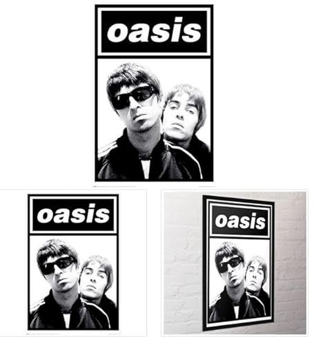 Pyramid International Oasis (Gallaghers) Maxi Poster - Offizieller Oasis Wandkunstdruck für Musikfans - 61 cm x 91 cm dekoratives Poster für Schlafzimmer, Studio oder Schlafsaal