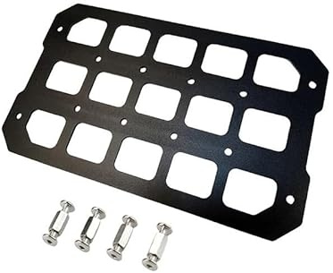 RCYF-Motorradtasche Side Box Organizer Modulare Lagerung Motorrad Molle Panel Für Kofferraum Lagerung Aluminium Legierung Wasserdicht Taktische Motorrad Hecktasche(2pcs Aluminum)