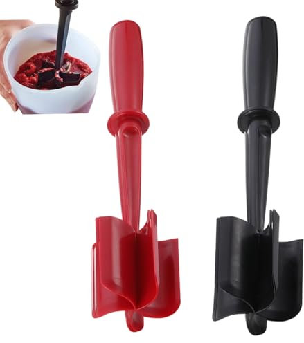 2 Pieces Meat Masher,Versatile Mince Meat Masher,Handheld Meat Chopper,Mince Masher, Ground Beef Masher Tool, Versatile Kitchen Tool for Hamburger Meat, Minced Meat, Butter, Potato(Black,Red)