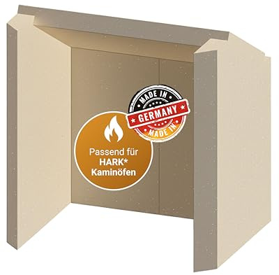 Feuerraumauskleidung - Passend für Hark Astoria** & weitere Kamin & Ofenmodelle inkl. Modellübersicht - Kaminofenauskleidung aus Vermiculite - passgenau & einfach austauschbar 5-teilig