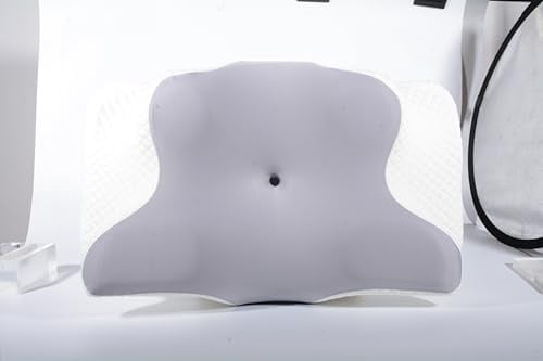 DEUKNICE Memory-Schaum-Kissen, orthopädisches Nackenstützkissen, Kopfstützkissen, ergonomisch für Seitenschläfer, optimaler Komfort bei Nacken- und Schulterschmerzen Gray