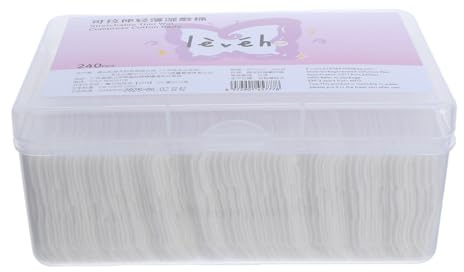 LIFKOME Abschminkpads mit Kasten Quadratische 240 Weiche aus Vliesstoff zur Sanften Make Up Entfernung in Weiß für Reise Geeignet