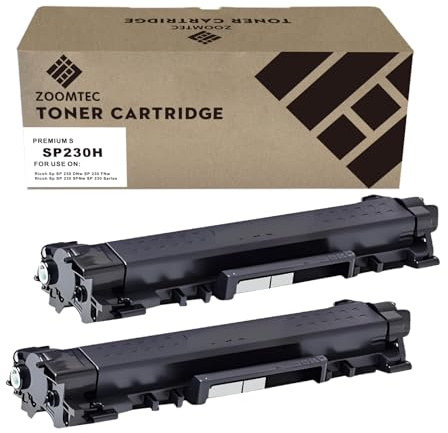 ZOOMTEC Ersatz für SP230H Tonerkartusche SP-230H SP 230 408294 Kompatibel mit Drucker Ricoh SP230DNw SP230FNw SP230SFNw SP230 Serie (2X Schwarz)