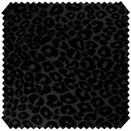 novely® LEO - Formstabiler Jacquard-Polsterstoff im Leoparden-Muster, Samtweicher Möbelstoff mit Chenille-Garnen, verstärkte Rückseite, Stoff für Sofas, Meterware 1lfm | Farbe: 216 Dunkelgrau-Schwarz