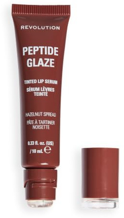 Revolution Peptide Glaze Tinted Lip Serum, Hazelnut Spread | Feuchtigkeitsspendender Lippenbalsam mit Hyaluronsäure, Vegan & Tierversuchsfrei, 10ml