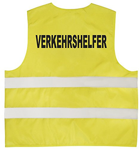 Fan-O-Menal Textilien Warnweste mit Print - Verkehrshelfer - 11711 gelb Gr. S-4XL Größe 3XL
