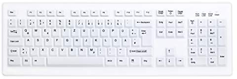 Active Key AK-C8100F-FU1-W/GE Kabellose Hygiene PC-Tastatur, USB, 2.4GHz Funk Weiß