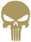 PUNISHER - Wandtattoo Wandaufkleber Sticker Aufkleber Totenkopf Skull - erhältlich in vielen Farben (Gold, 10 x 14 cm)