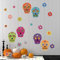 ufengke Wandtattoo Bunte Totenkopf Blume Wandsticker Wandaufkleber Tag der Toten DIY für Party Dekoration Kinderzimmer