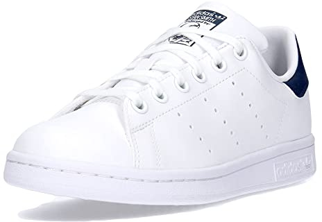 Adidas Stan Smith Sneaker, Cloud White/Cloud White/Dark Blue, 38 2/3 EU