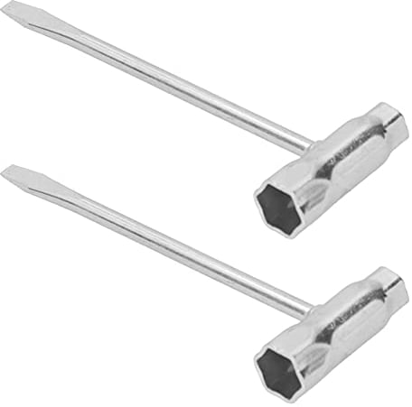 2 pezzi sostituire cacciavite combinato e chiave inglese, chiave a T 13 x 19 mm Chiave a T per motosega combinata strumento di regolazione della chiave a bussola combinata per motosega per candela