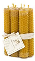 L'Abella 100% Bienenwachskerzen aus Spanien - reines Naturprodukt - direkt vom Imker - Honigduft - in Handarbeit gefertigt - 6 Kerzen mit je ca.10 cm x 2 cm, Menge:3 Stück