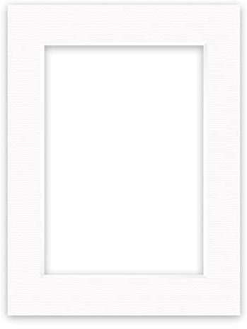 nielsen Conservation Passepartout Karton 1,5 mm | Außenformat 30x40 cm für Bildformat 20,5x29,5 cm (auch für DIN A4) | Polarweiß (hellweiß) | strukturierte Oberfläche