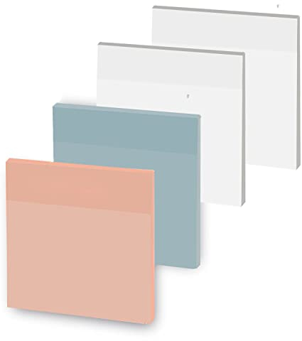 200 Blätter Transparente Haftnotizen, Transparent Sticky Notes 75×75 mm, Wasserfest Selbstklebende Durchsichtige Notizzettel Für Schule Büro Hause