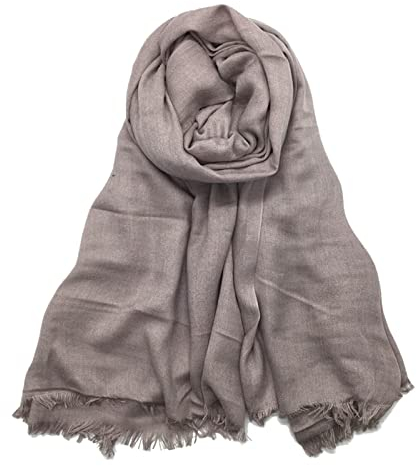 Scarf Cotton, Schultertuch Festlich Großes Verlaufsrechteck Grau 180X90cm Warmer Übergroßer Winterschal-Poncho