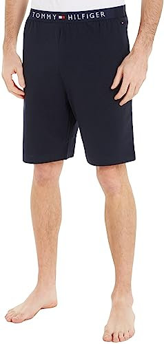 Tommy Hilfiger Short De Survêtement Homme Jersey Short Court, Bleu (Desert Sky), S