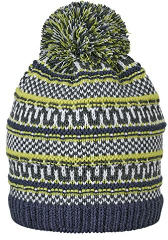 Sterntaler Baby - Jungen Mütze Baby Bommelstrickmütze Mustermix, marine, 49