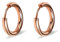Beydodo Ohrringe für Herren Damen, Creolen Edelstahl Rund 18MM Ohrringe Creolen Rosegold Nickelfrei