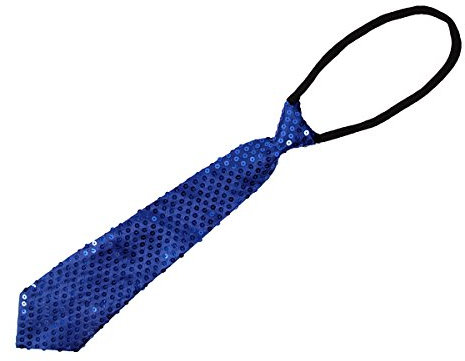 Alsino Paillettenkrawatte bunt Fasching Schlips Karneval Glitzer Paillietten Krawatte, Variante wählen:blau