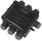 PEBA Abzweigdose IP68, Erdkabel Klemmdose Verbindungsdose, 7 Wege Junction Box, Klemmkasten, Wasserdichte Kabelverbinder,Aufputz Verteilerdose Außen Wasserdicht,für 4-14mm Kabel,Abzweigkasten schwarz