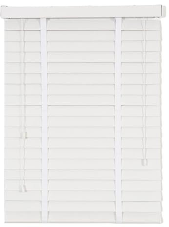 Stores vénitiens blancs en bois, stores for portes fenêtres, lattes de 50 mm, protection de la vie privée/crème solaire/respirant, volets roulants, stores vénitiens en bois massif, for bureau à domici