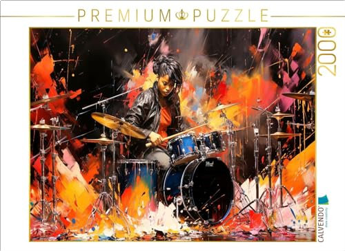CALVENDO Puzzle Schlagzeug, EIN einzigartiges Ensemble aus Musik und Kunst | Lege-Größe cm Foto-Puzzle für glückliche Stunden