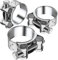 Gelenkbolzenschelle Edelstahl 48-51mm Spannbackenschellen 3 Stück Auspuffrohr Klemme Bandbreite 22mm Auspuffrohr Motorrad Auspuff Schellen für Nutzen am Auspuff Schlauch Wasserrohr Befestigung