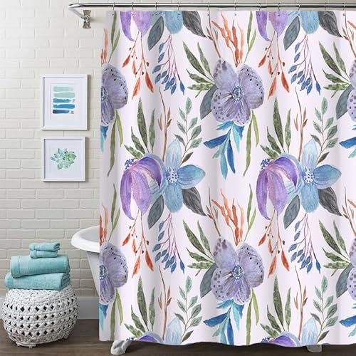 FAIRYGATE Anti Schimmel Duschvorhang Bunt 180x180 cm Textil Anti Bakteriell Wasserdicht Badezimmer Vorhang Antischimmel Duschvorhänge Polyester Stoff für Badewannen B9709
