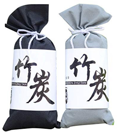 Désodorisant pour voiture et maison - Absorbeur d'odeurs - Charbon actif - Sac de charbon de bambou