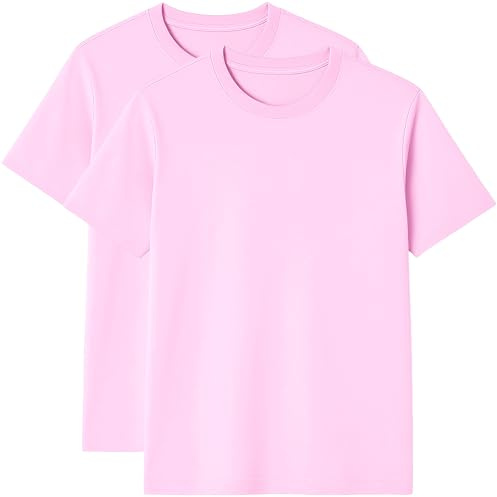Confezione da 2 magliette da uomo basic girocollo, vestibilità normale, a maniche corte, S, M, L, XL, XXL, 3XL, diversi colori, cotone biologico