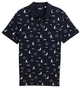 TOM TAILOR Herren Poloshirt mit Muster