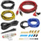 4 Gauge Amp Installation Wiring Kit, Car Amplifier Wiring Kit Power, Ground, Remote Cable, RCA Cable, Speaker Wire, Split Loom Tubing Fuse Holder Subwoofers Speaker Amp Wiring kit