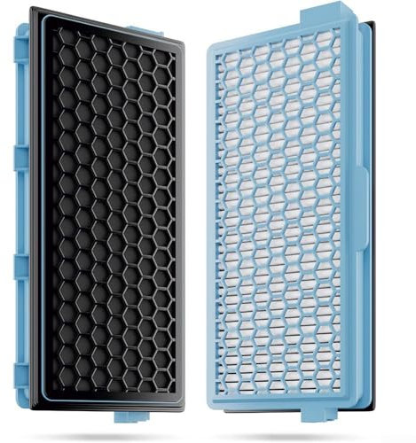 Filtro de limpieza de aire de repuesto compatibles con filtros de aspiradora para Miele Filter S8340 Active Air Clean SF HA, filtros de aspiradora robot aspiradoras fregonas (azul 1)