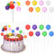 Molain Rainbow Tortendeko Kugeln, 16 Stück Mini Tortendeko Luftballons, Bunte Luftballons Cake Topper DIY Mini Ballon Cake Topper für Geburtstagsfeier Hochzeit Jahrestag Babyparty(Farbe 1)
