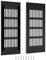 Griglia di Ventilazione Rettangolari Griglia d'aria Alluminio Griglie D'Aerazione con Vite per Sfiato di Porte Armadi Scarpiere 20 x 8 cm Nero 2 Pezzi