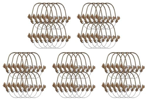 Rfeeuubft Hangers for Jar,Linen Rope Handles for 70mm Wide Mouth Jars Glass Jars, Jar Hanging Ropes,50Pcs,No Jars