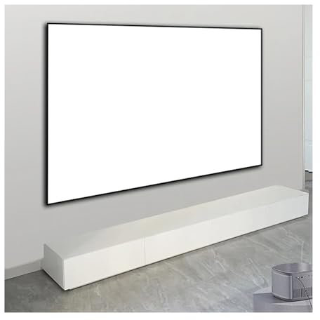 MNEVZX screen Premium Cinema Matte White UHD Projection Screen 60-250 Inch Fixed Frame 1cm Narrow Border Projectors For Home Theater Projection Screens(250 inch)