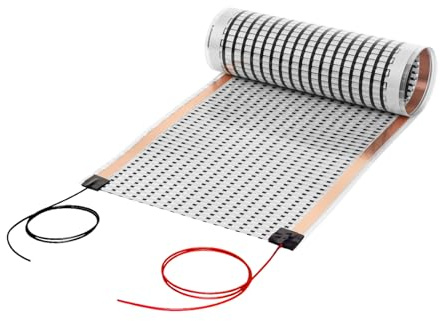 Mi-Heat - Pellicola riscaldante in carbonio, 1,0 m, 12 V AC/DC, 40 cm di larghezza, 130 W/m², riscaldamento a pavimento per roulotte, tempra di batterie, riscaldamento per terrario, incubatrice, serra