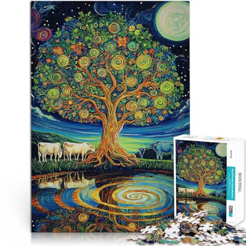 2000 piece jigsaw puzzle for adults Beautiful Tree Made of cardboard Suitable for ages 14 and up Analysis and logic Birthday Gifts。size：70x100cm/27.5x39.3inch